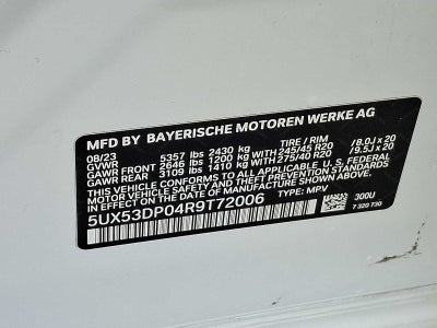 2024 BMW X3 xDrive30i Sports Activity Vehicle