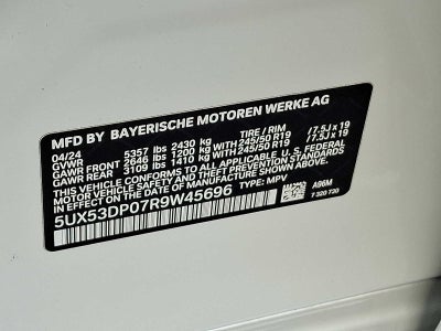 2024 BMW X3 xDrive30i Sports Activity Vehicle