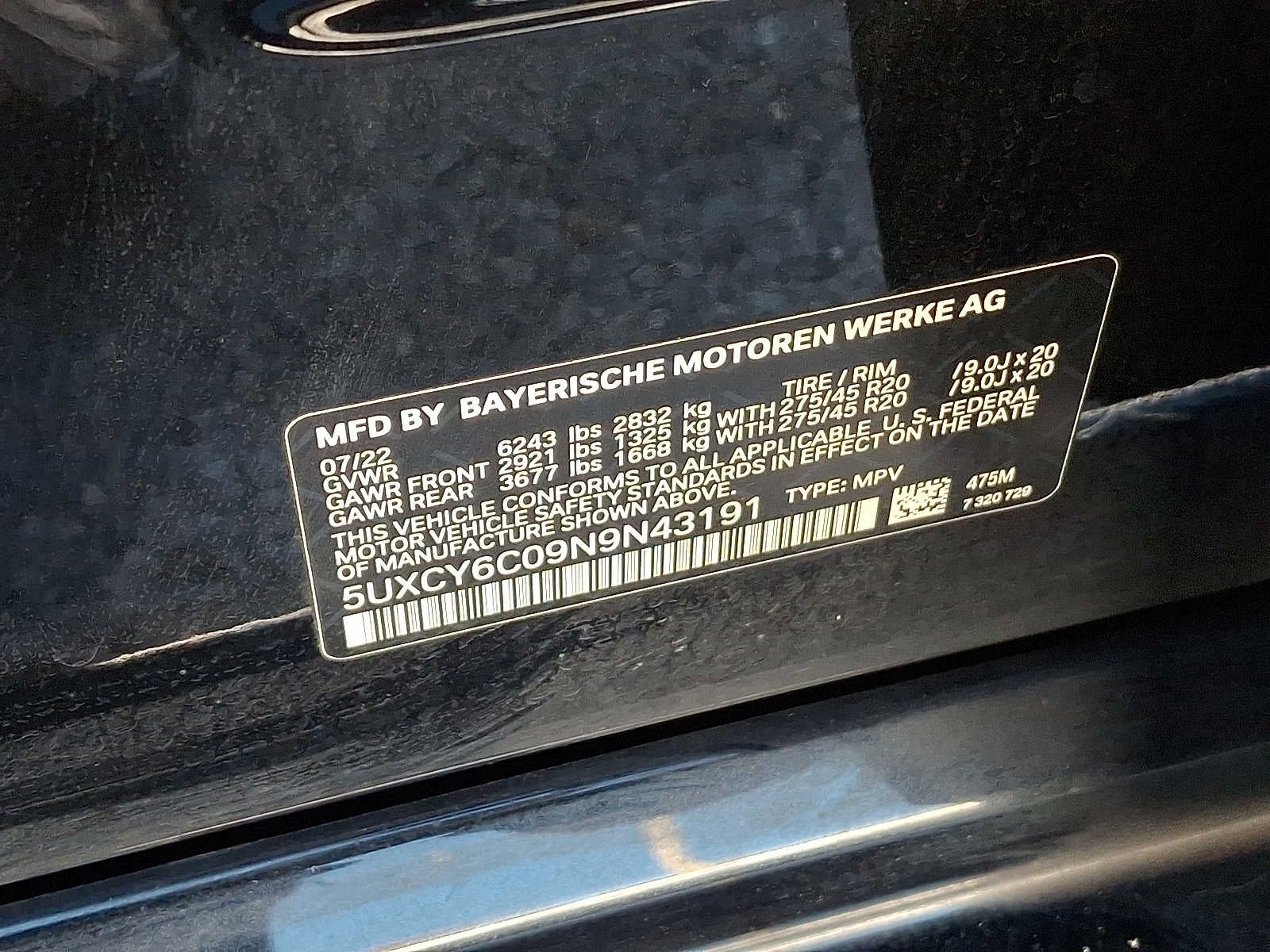 2022 BMW X6 xDrive40i Sports Activity Coupe