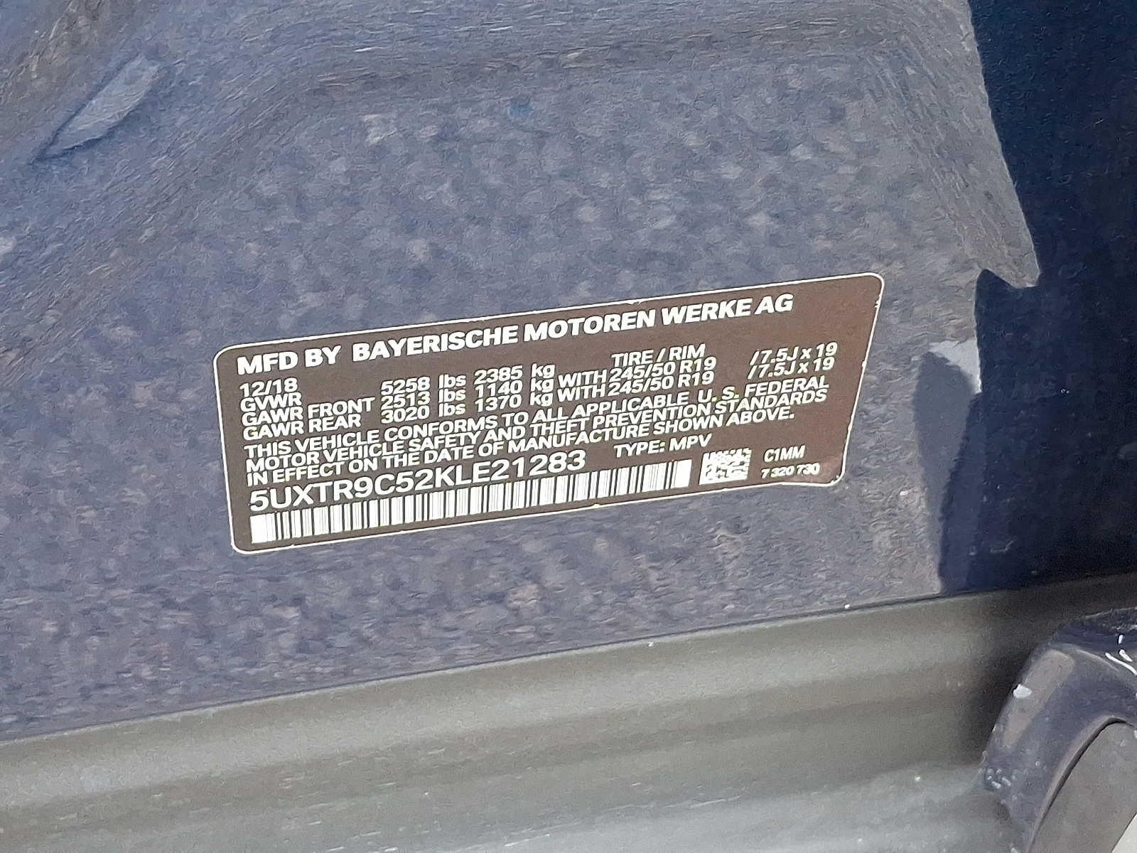 2019 BMW X3 xDrive30i Sports Activity Vehicle