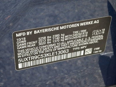 2019 BMW X3 xDrive30i Sports Activity Vehicle