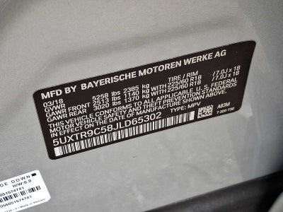 2018 BMW X3 xDrive30i Sports Activity Vehicle