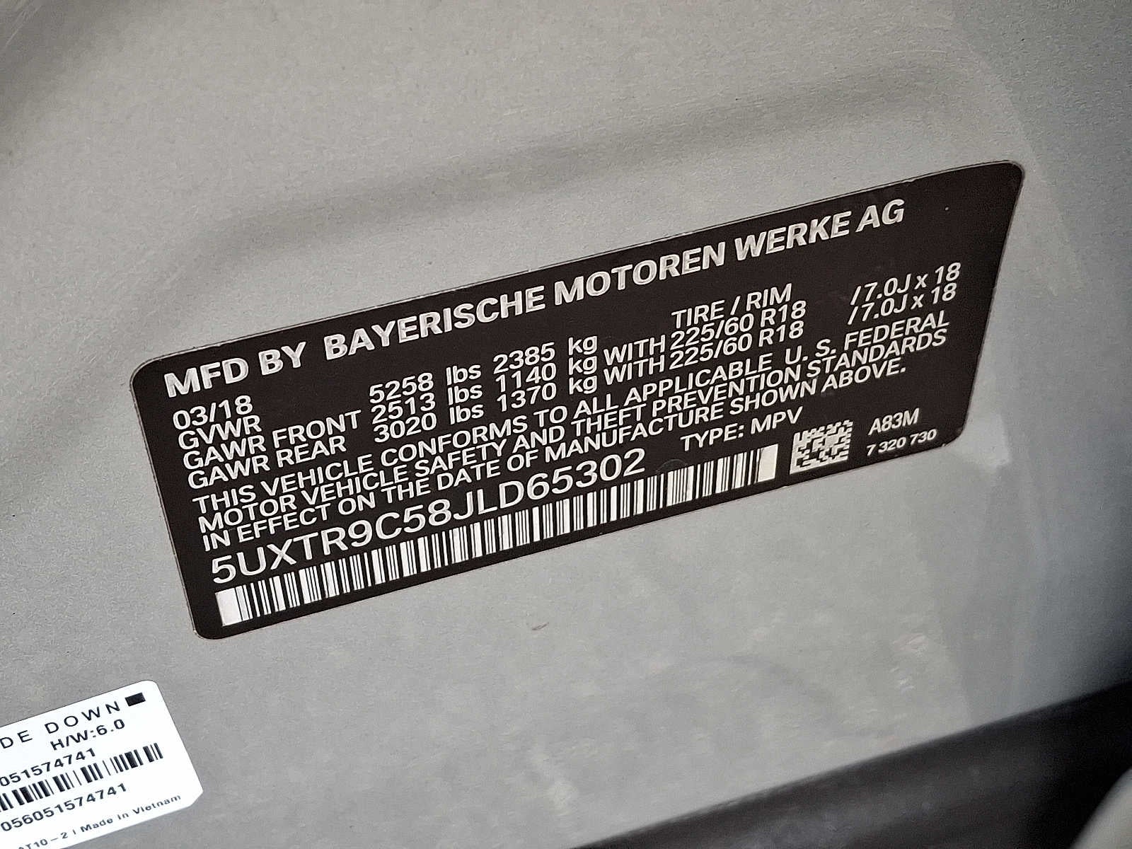 2018 BMW X3 xDrive30i Sports Activity Vehicle