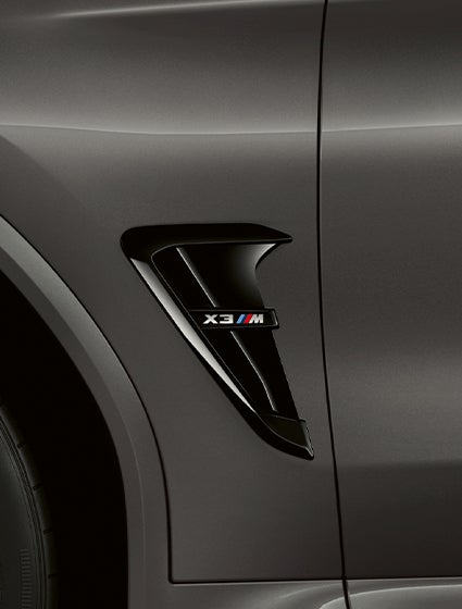 Detail shot of an M Side Grill on the BMW X3 M.
