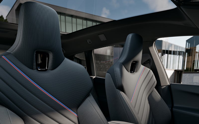 Interior seats and upholstery of the BMW iX M70. | BMW of Roxbury in Kenvil NJ