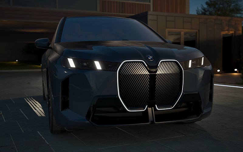The BMW iX illuminated kidney grille. | BMW of Roxbury in Kenvil NJ