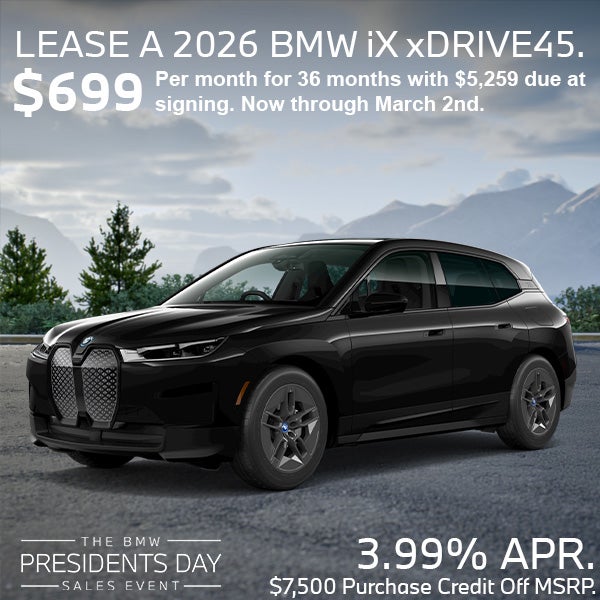Lease a 2026 BMW iX xDrive45