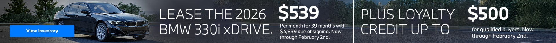 2026 BMW 330i xDrive Lease