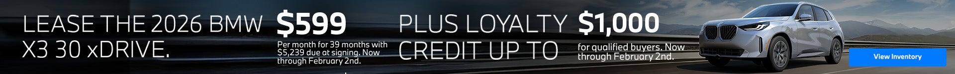 2026 BMW X3 Lease